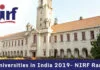 Top Universities in India 2019- NIRF Ranking