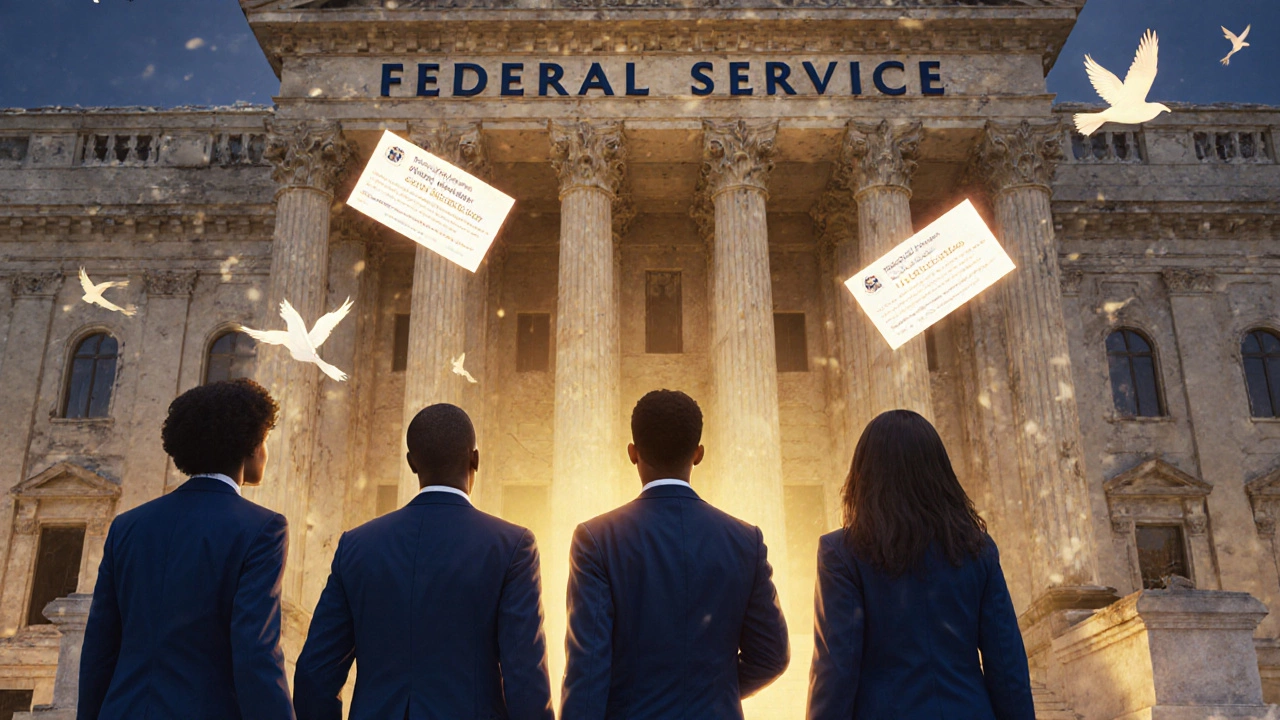 Federal workers leaving an outdated institution for better opportunities.