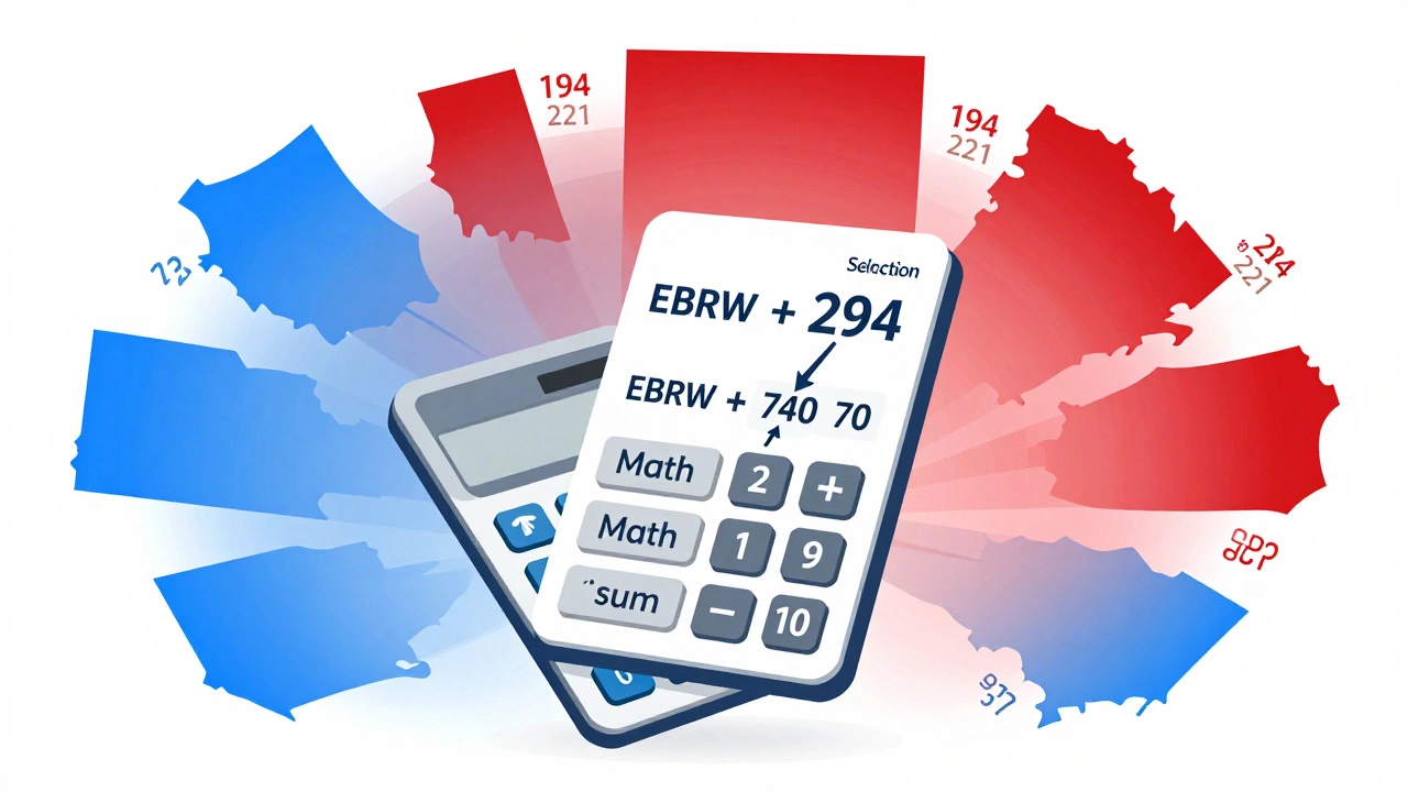 Illustration showing the Selection Index calculation steps with floating numbers and state cutoff heat map