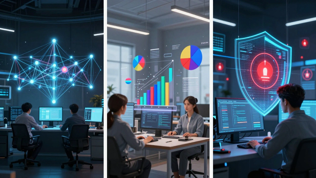 Cloud, data, and security professionals working in tech