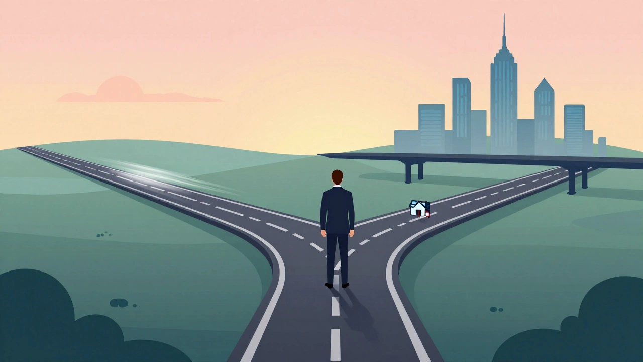 Abstract illustration of career paths and strategic choices.