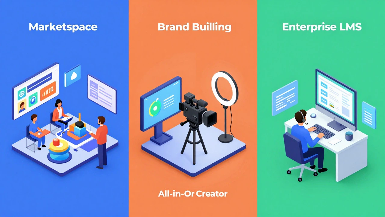 Three distinct e-learning models: marketplace, brand, and enterprise