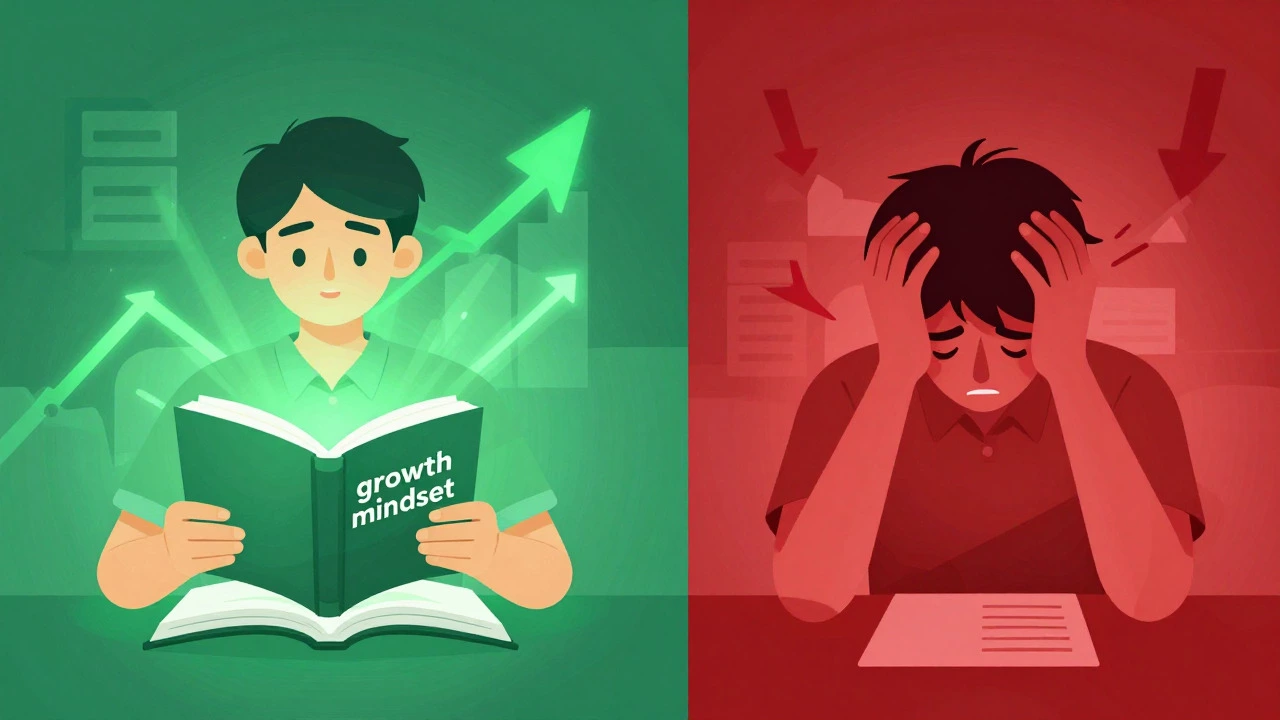 Illustration contrasting healthy ambition vs toxic stress