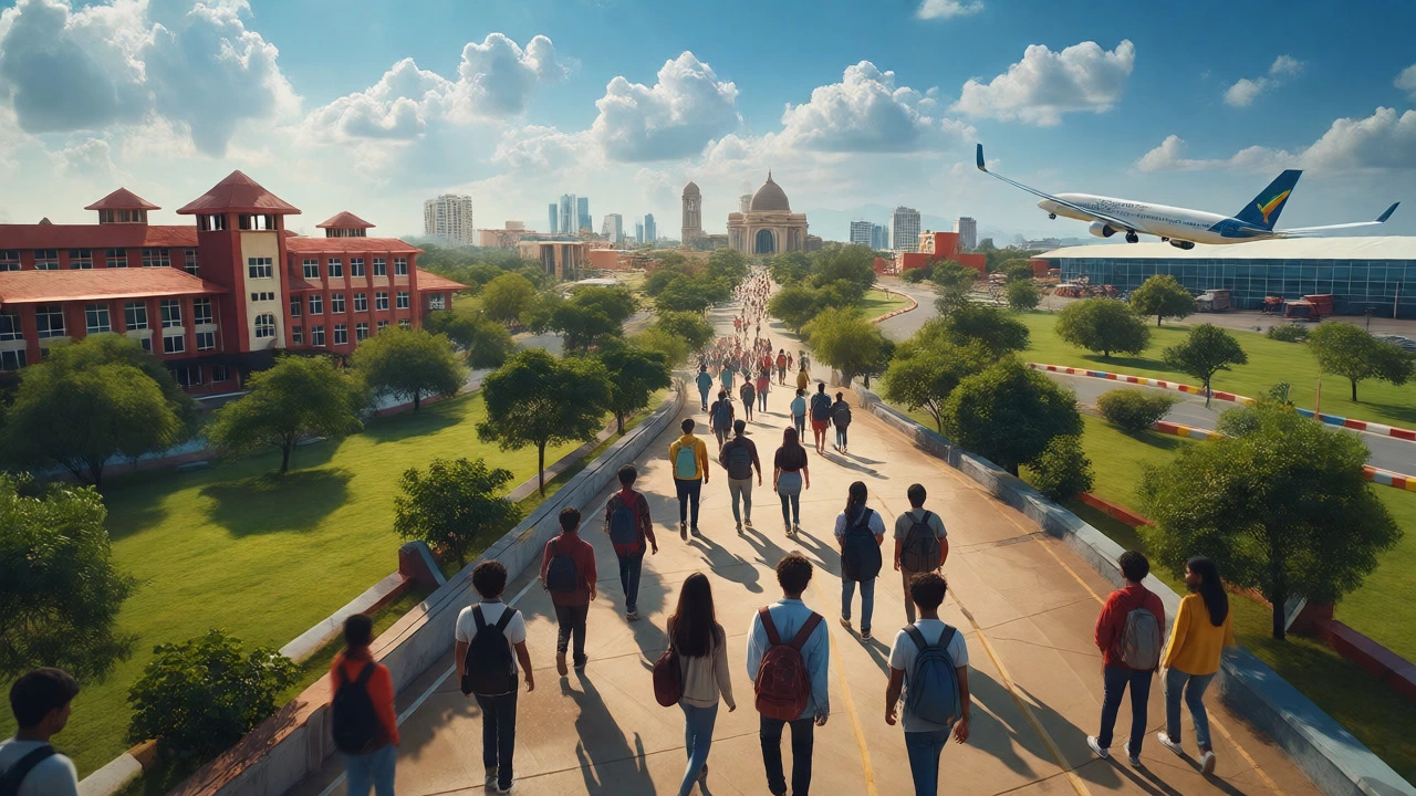 Indian students heading towards universities, cities, and airports